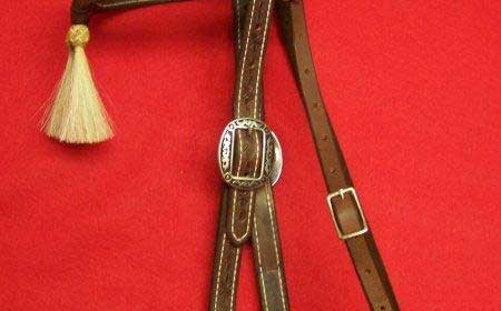 Harness leather headstall