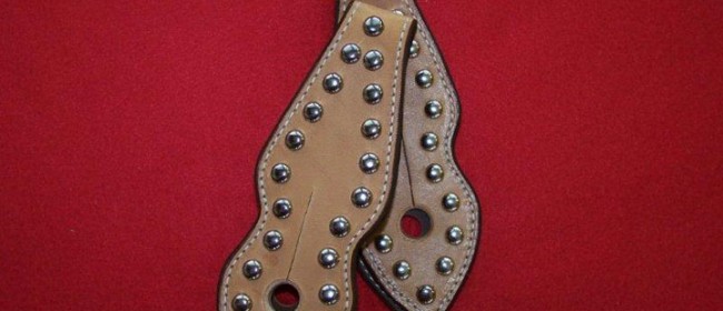 Slobber straps with silver spots