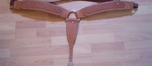 ﻿﻿﻿Tooled Leather Breast Collar